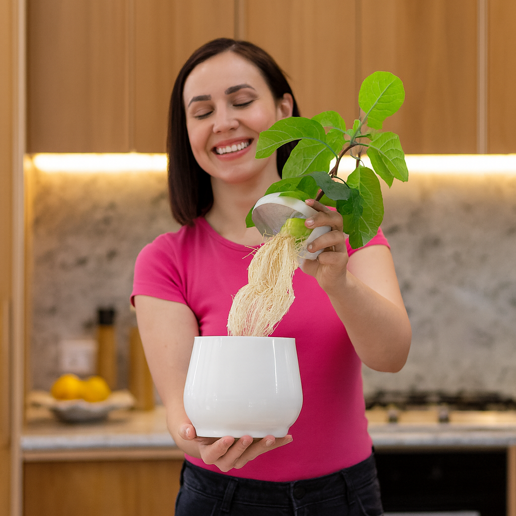 Heirloom Planter | Passive hydroponic aluminium kratky pot